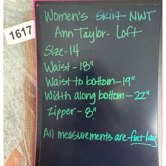 Ann Taylor Loft Womens Woven Mini Skirt Sz 14 Brown Multi-Color Side Zipper NWT - Picture 11 of 12